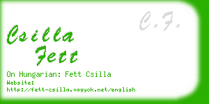 csilla fett business card